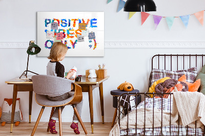 Magnettafel zum schreiben Positive Stimmung in einem farbenfrohen Stil
