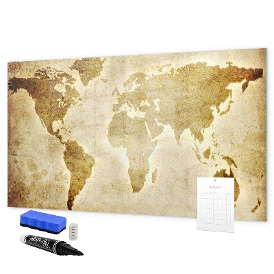 Schreib magnettafel Eine Weltkarte mit persönlichen Erinnerungen