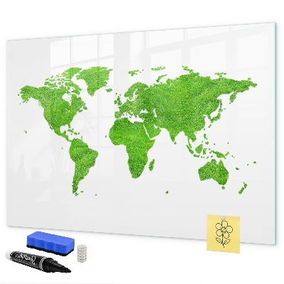 Magnettafel zum schreiben Grüne Karte mit Fotospots