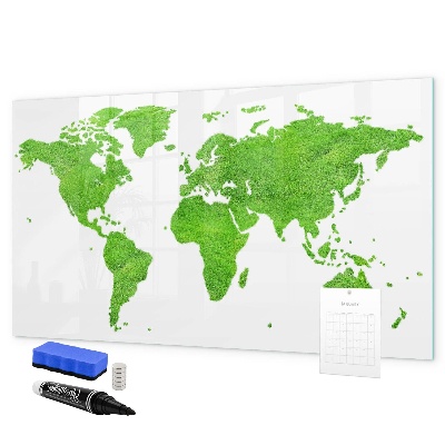 Magnettafel zum schreiben Grüne Karte mit Fotospots