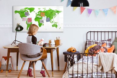 Magnettafel zum schreiben Grüne Karte mit Fotospots