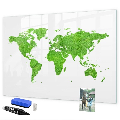 Magnettafel zum schreiben Grüne Karte mit Fotospots