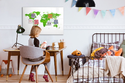 Magnettafel zum schreiben Grüne Karte mit Fotospots