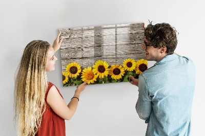 Magnettafel zum schreiben Kreatives Sonnenblumen-Blumenbrett