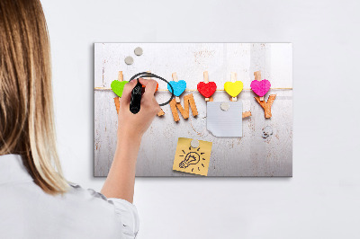 Schreib magnettafel Farbenfrohe Erinnerungen in einer Fotokette
