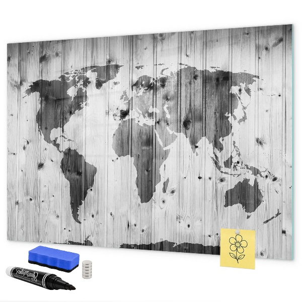 Magnettafel zum schreiben Eine Weltkarte mit persönlichen Erinnerungen