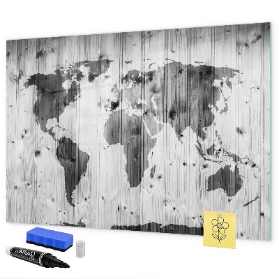 Magnettafel zum schreiben Eine Weltkarte mit persönlichen Erinnerungen