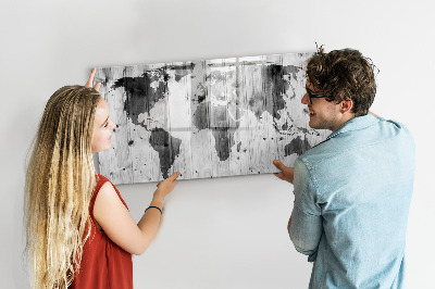 Magnettafel zum schreiben Eine Weltkarte mit persönlichen Erinnerungen