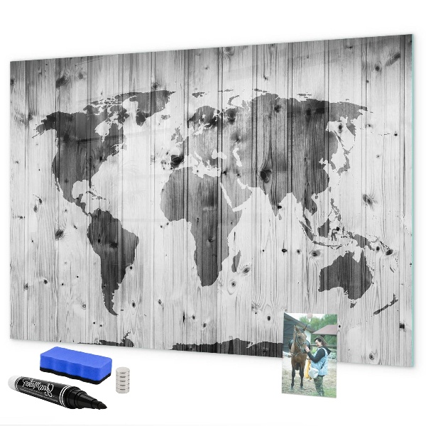 Magnettafel zum schreiben Eine Weltkarte mit persönlichen Erinnerungen