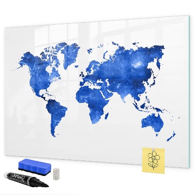Schreib magnettafel Weltkarte mit Fotostandorten