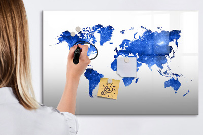 Schreib magnettafel Weltkarte mit Fotostandorten