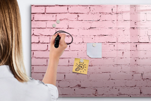Schreib magnettafel Rosa Wand mit Platz für Fotos