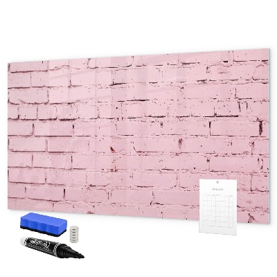 Schreib magnettafel Rosa Wand mit Platz für Fotos