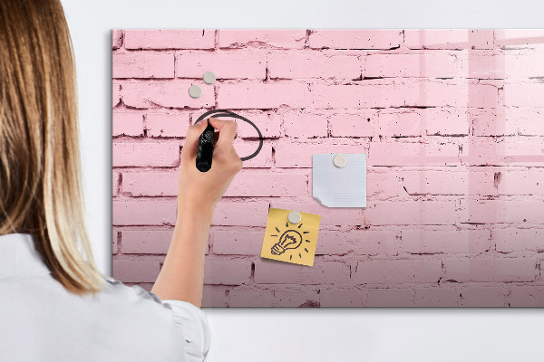 Schreib magnettafel Rosa Wand mit Platz für Fotos
