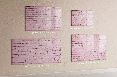 Schreib magnettafel Rosa Wand mit Platz für Fotos