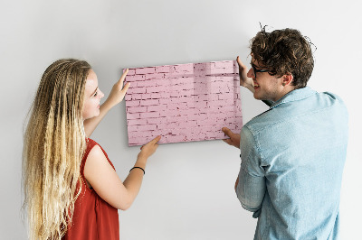Schreib magnettafel Rosa Wand mit Platz für Fotos