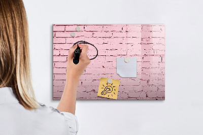 Schreib magnettafel Rosa Wand mit Platz für Fotos
