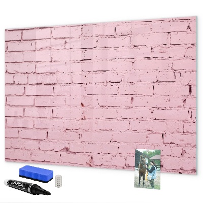 Schreib magnettafel Rosa Wand mit Platz für Fotos