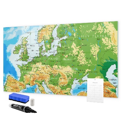 Magnettafel zum schreiben Eine Europakarte für persönliche Erinnerungen