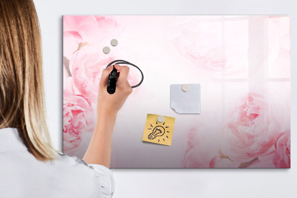 Schreib magnettafel Romantische Erinnerungen auf rosa Hintergrund