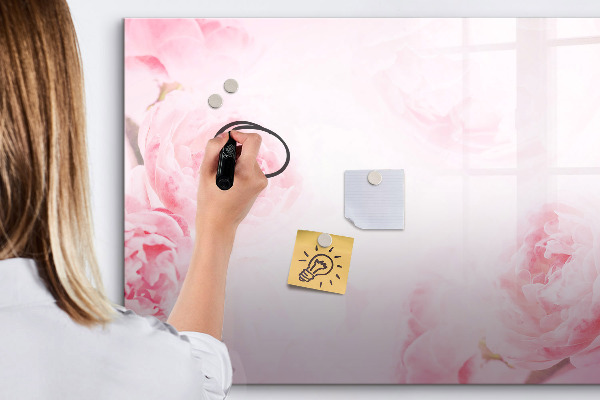 Schreib magnettafel Romantische Erinnerungen auf rosa Hintergrund