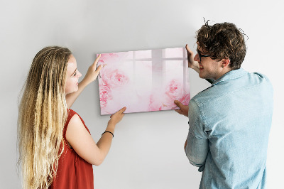Schreib magnettafel Romantische Erinnerungen auf rosa Hintergrund