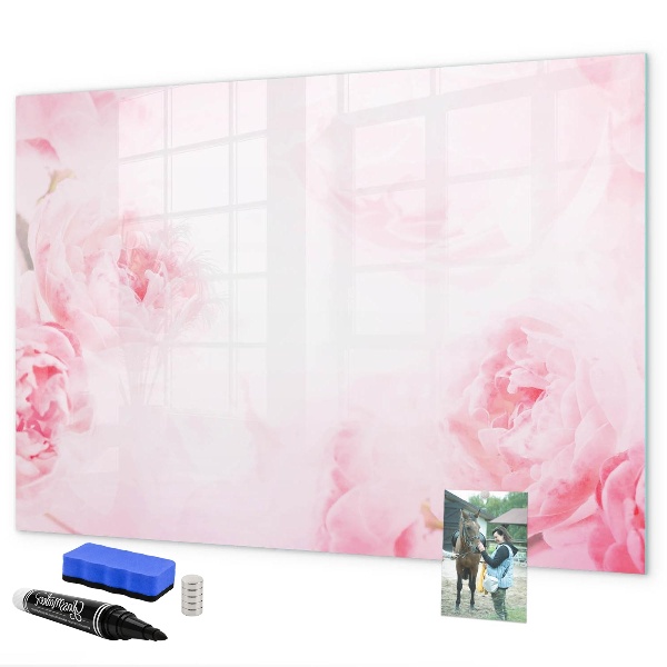 Schreib magnettafel Romantische Erinnerungen auf rosa Hintergrund