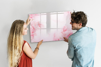 Schreib magnettafel Romantische Erinnerungen auf rosa Hintergrund
