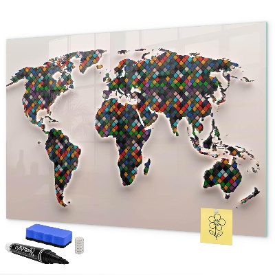 Magnettafel zum schreiben Interaktive Welt mit Fotospots