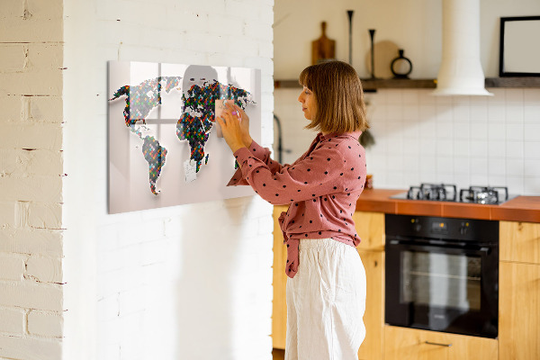 Magnettafel zum schreiben Interaktive Welt mit Fotospots