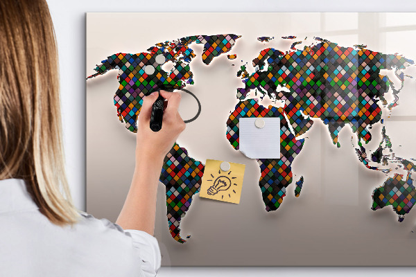 Magnettafel zum schreiben Interaktive Welt mit Fotospots