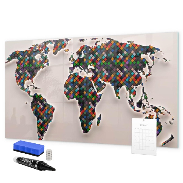 Magnettafel zum schreiben Interaktive Welt mit Fotospots