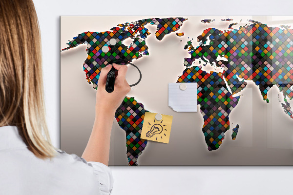 Magnettafel zum schreiben Interaktive Welt mit Fotospots