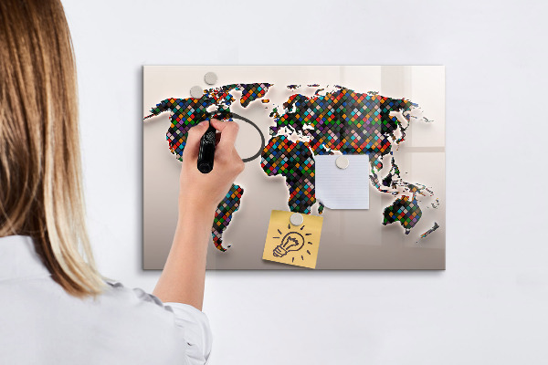 Magnettafel zum schreiben Interaktive Welt mit Fotospots
