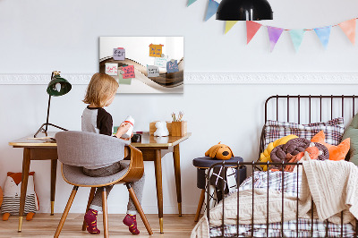 Magnettafel zum schreiben Moderne Fotodisplaytafel