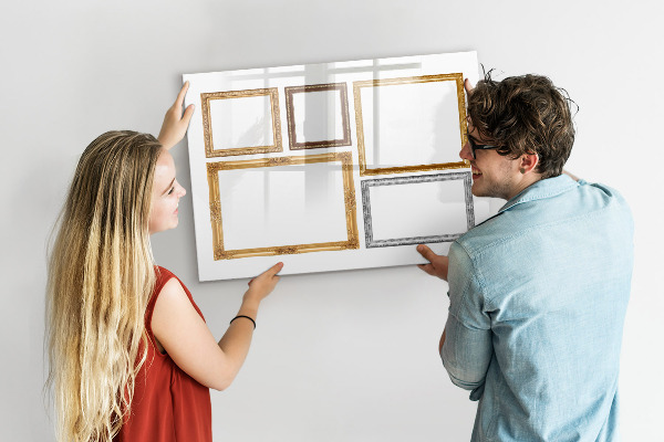 Schreib magnettafel Ein kreativer Ort für Fotos und Notizen