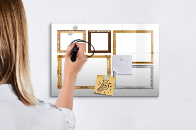 Schreib magnettafel Ein kreativer Ort für Fotos und Notizen