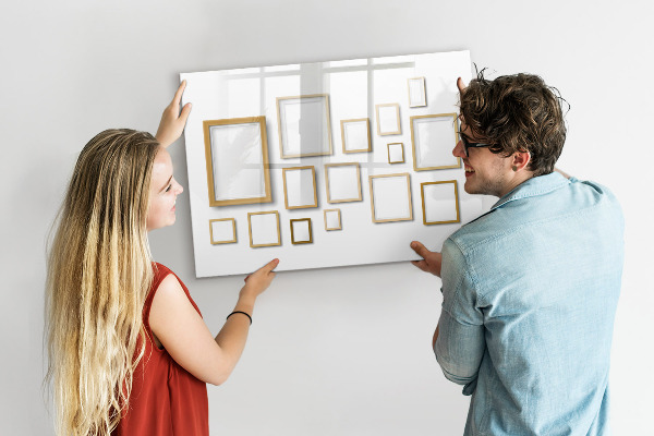 Schreib magnettafel Ein kreativer Raum für Fotos und Notizen