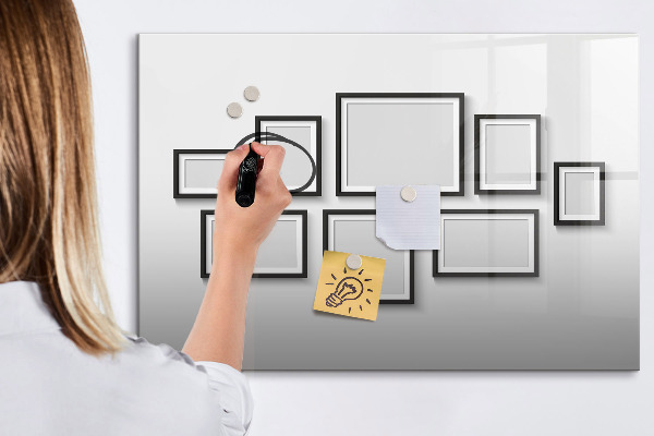 Magnettafel zum schreiben Moderne Pinnwand für Fotos und Notizen