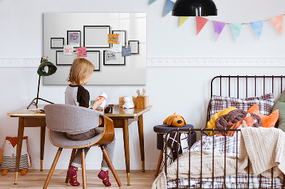Magnettafel zum schreiben Moderne Pinnwand für Fotos und Notizen