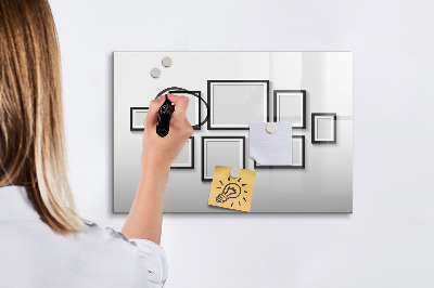 Magnettafel zum schreiben Moderne Pinnwand für Fotos und Notizen