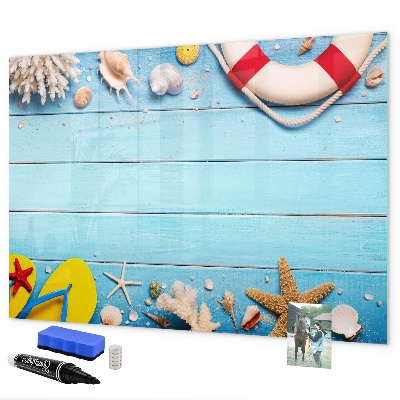 Schreib magnettafel Sommererinnerungen am Meer
