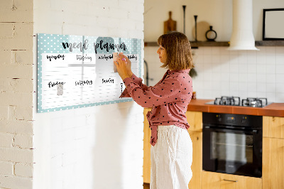 Schreib magnettafel Speiseplan für die ganze Woche