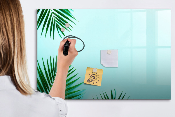 Magnettafel zum schreiben Grünes Poster für Fotos und Notizen