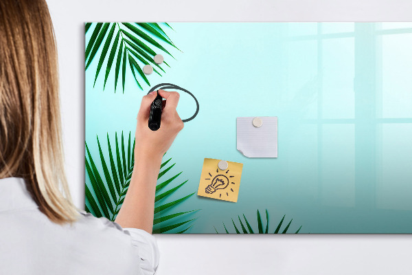 Magnettafel zum schreiben Grünes Poster für Fotos und Notizen