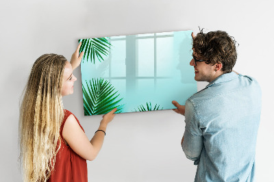 Magnettafel zum schreiben Grünes Poster für Fotos und Notizen