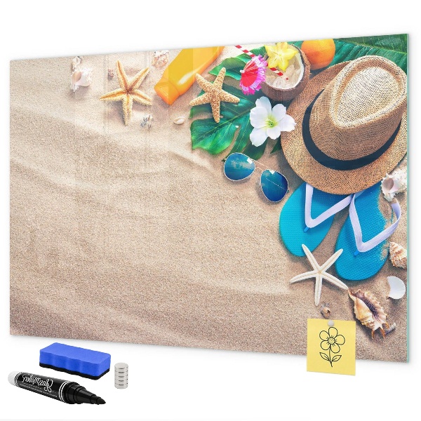 Schreib magnettafel Sommererinnerungen am Strand