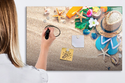Schreib magnettafel Sommererinnerungen am Strand