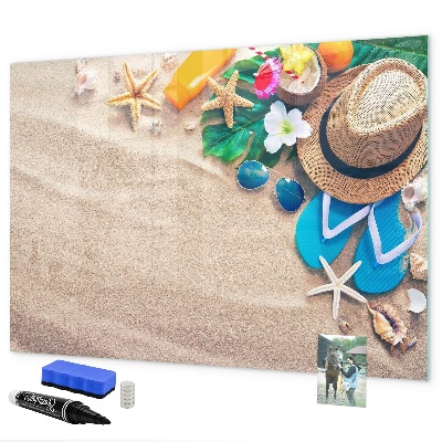 Schreib magnettafel Sommererinnerungen am Strand