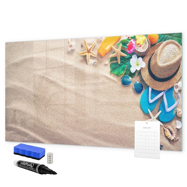 Schreib magnettafel Sommererinnerungen am Strand